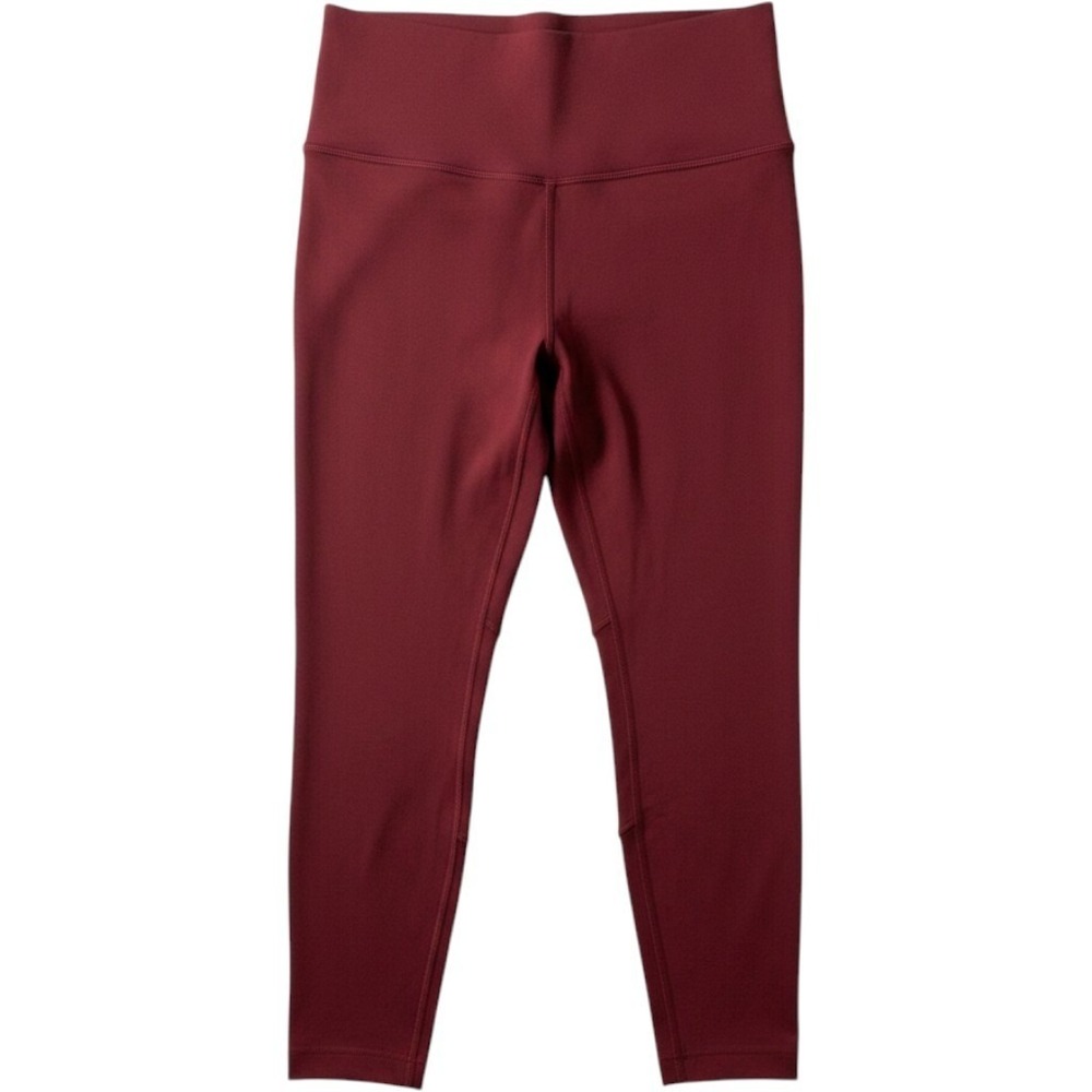 Fit Mama Women High Waisted Athletic Leggings Terracotta Red Heart Logo Small